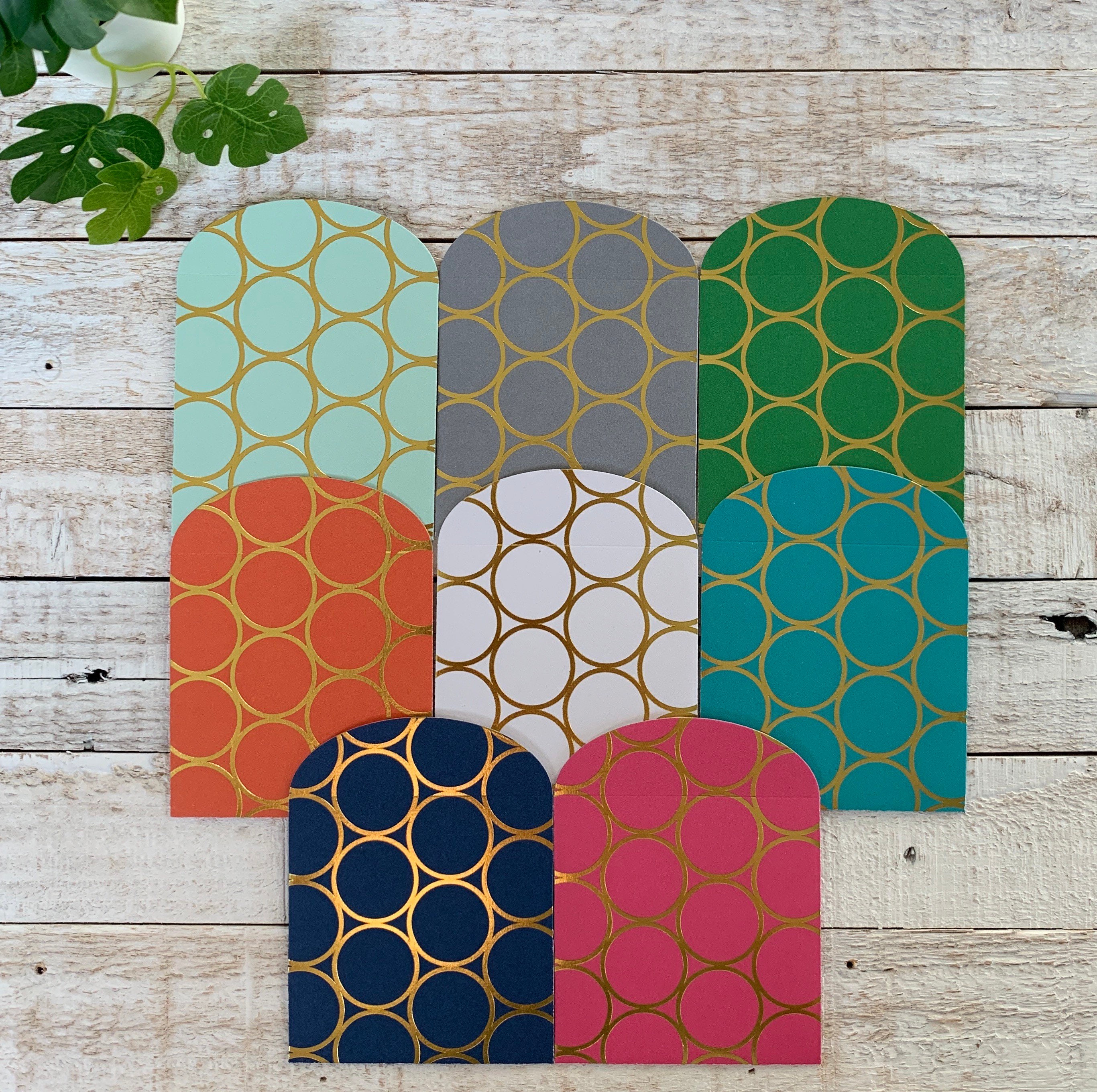 Set of 8 Mini Envelopes ~ With 3x3 Blank Scalloped Flat Note Cards ...