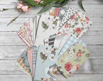 Handmade Gift Card Holders - Birthday - Baby Showers - Thank You - Weddings  - Flowers ~ Seed Pockets -- Set of 12 Mini Money Envelopes