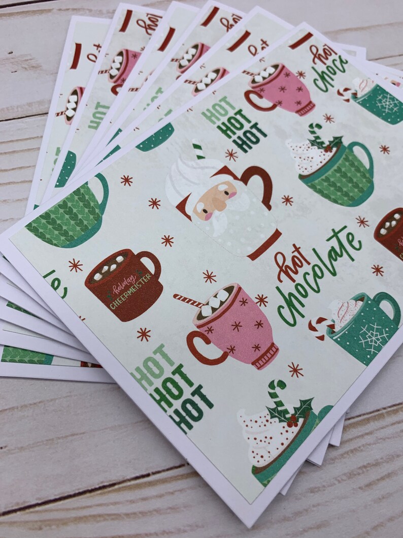 Handmade Note Cards Set of 6 ~ All Occasion ~ Christmas ~ Santa Mugs ...