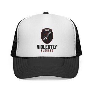 Våldsamt välsignad truckerkeps | Kristen militär snapbackkeps | Sword Halo Patch-keps