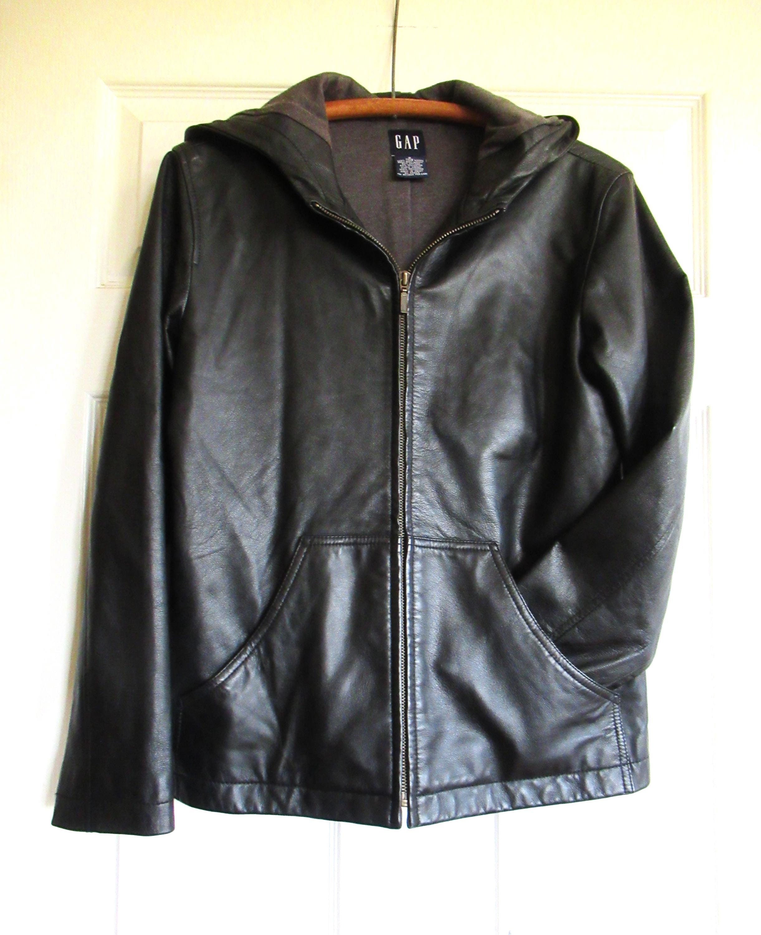 Gap Leather Jacket Vintage - Etsy Gap Leather Jacket Vintage - Etsy