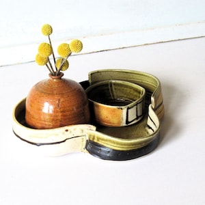 Vintage studio pottery serving. display bowls, modern rustic kitchen pottery