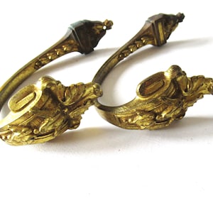 Vintage Gold Metal Wall Hooks: Hat & Coat Hangers