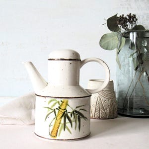Vintage porcelain teapot, vintage coffee pot, summer serving