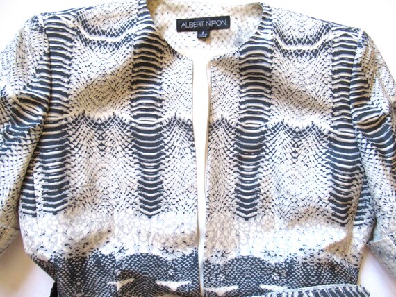 Vintage Albert Nipon Silk Dress Coat: Animal Prin… - image 3