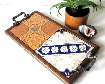 Mexican rustic tile tray, serving or displaying, boho chic, rustic decor.