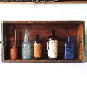 Vintage wooden industrial drawer, storage, display, organization, industrial decor