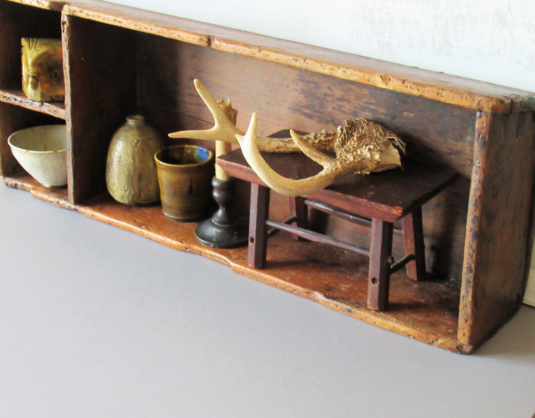 Antique Wall Display Shelf Rustic Farmhouse Primitive Wall Etsy