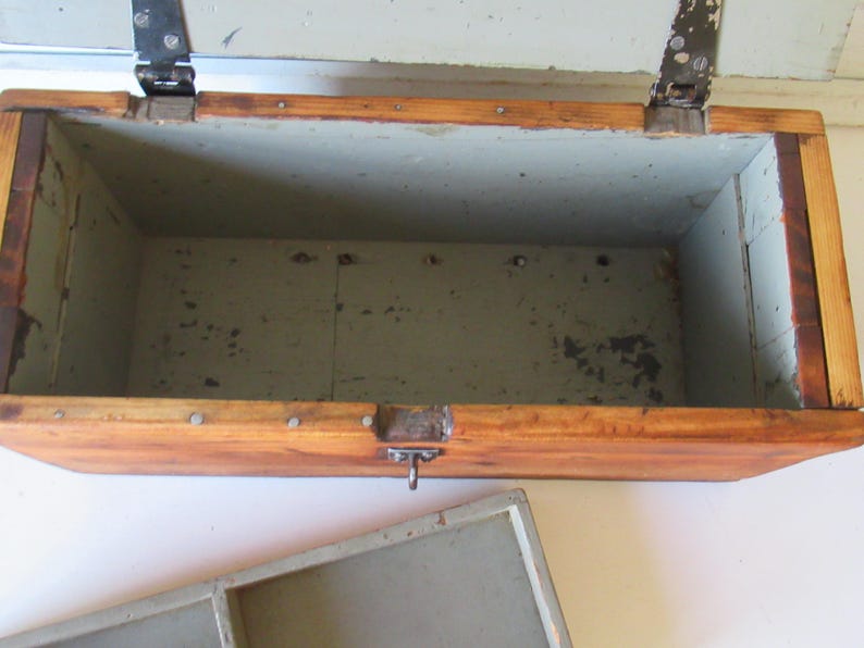 Rustic Wooden Handbuilt Pine Toolbox: Industrial Rustic Farmhouse Decor ...