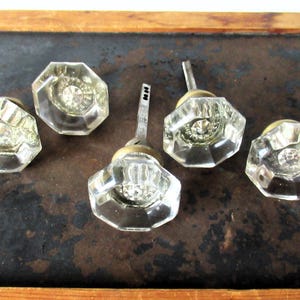 Vintage Glas Türknäufe, Shabby Chic, Cottage Dekor, 5er Set