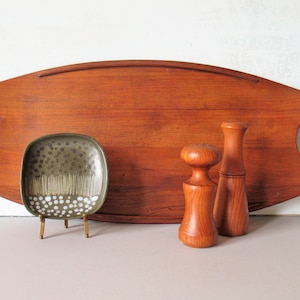 Vintage Dansk Teak Surfboard Tray: Jens Quistgaard Danish Modern Design