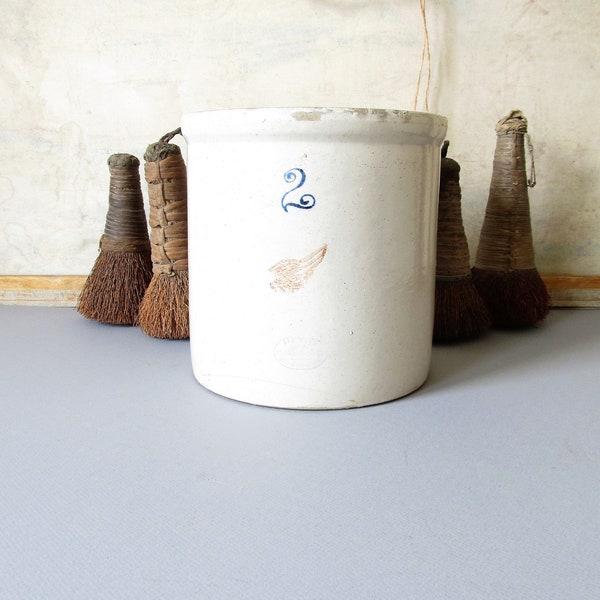 Vintage Red Wing crock, Red Wing 2 gallon crock, pottery, rustic stoneware crock, farmhouse decor