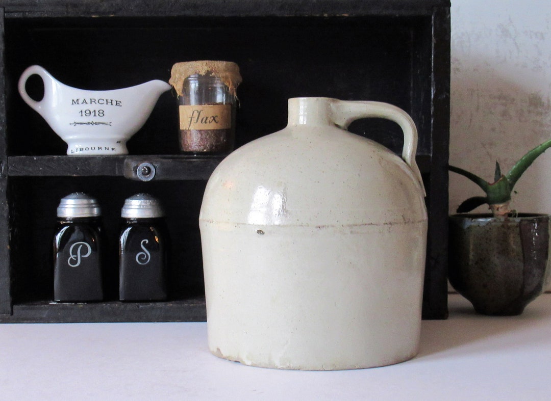 Vintage Stoneware Jug Farmhouse Decor Vintage Rustic Etsy