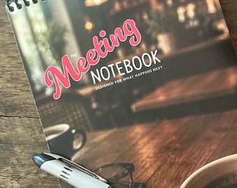 Meeting Notebook | Professional Business Follow-Up Organizer | 6x9 Spiral Bound Journal | More than just a notebook