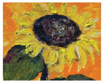 Quiet Confidence, Sunflower Art Print – Colorful Floral Wall Art