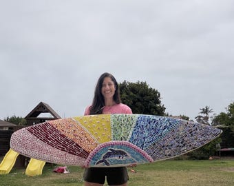Mosaic surfboard Mosaic glass art