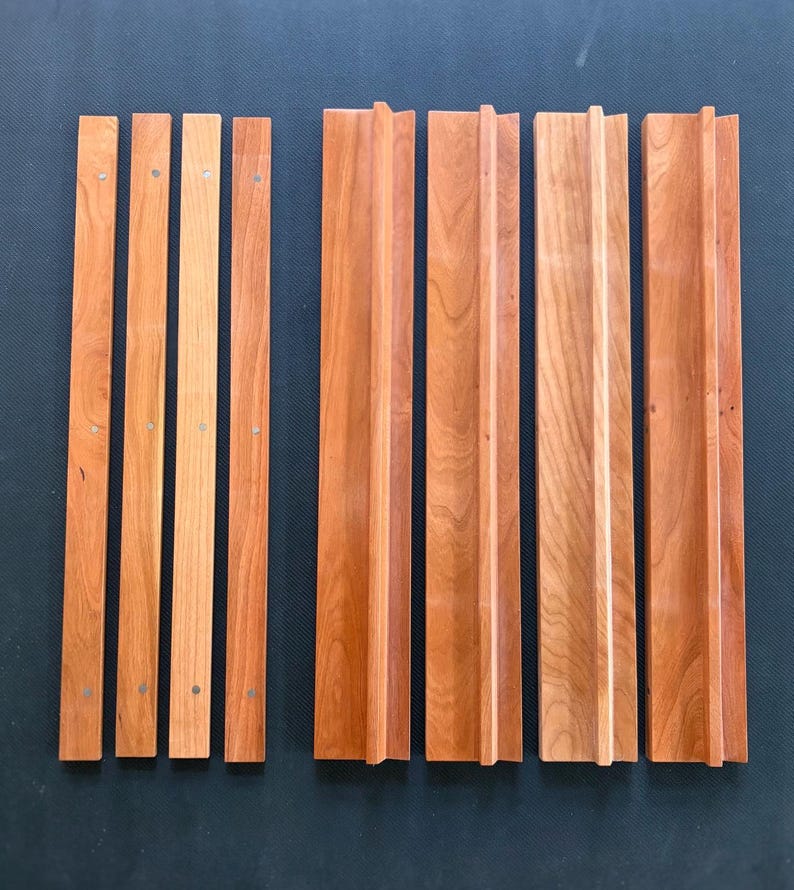 Ensemble de 4 racks de mahjong en cerisier de 20 po. | Poussoirs magnétiques image 4