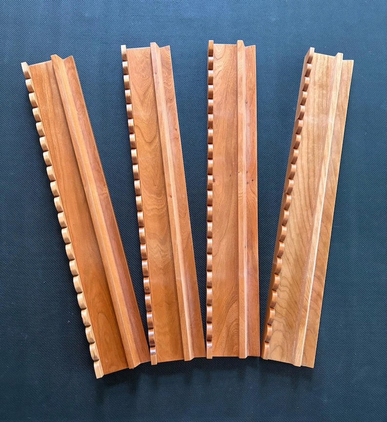 Ensemble de 4 racks de mahjong en cerisier de 20 po. | Poussoirs magnétiques image 8