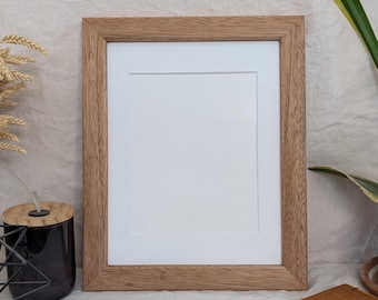 Custom Sized Handmade Solid Dark Red Mahogany Picture Frame with Walnut Splines