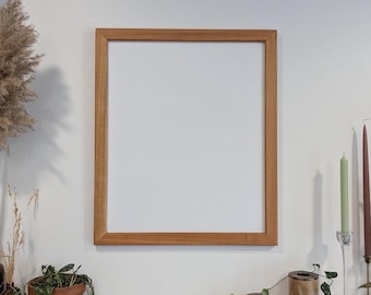 Custom Sized Handmade Solid Cherry Picture Frame with Maple Splines