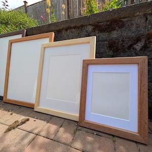 Custom Sized Handmade Solid Maple Picture Frame with Walnut Splines 画像 12