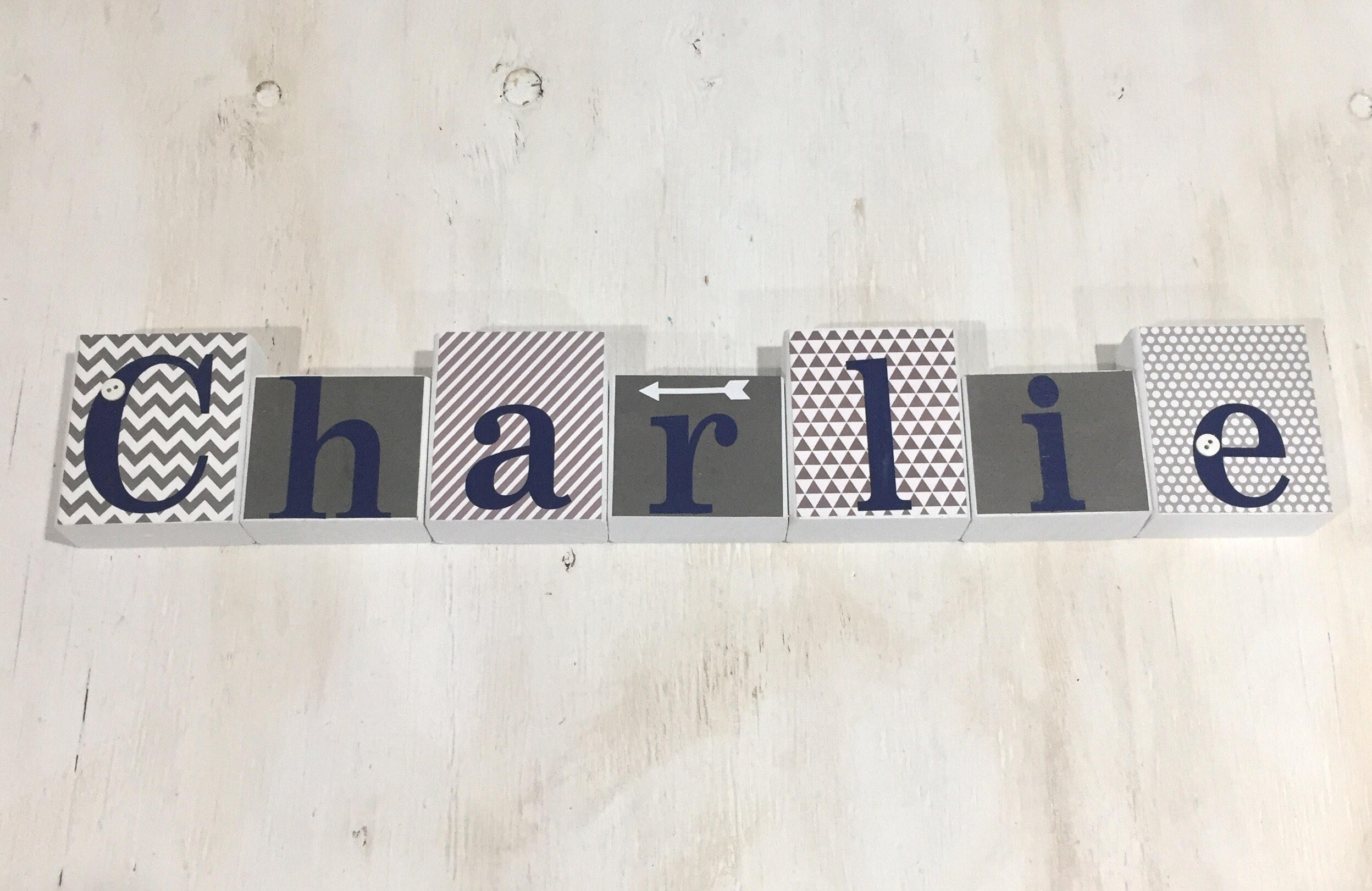 Boy Wood Name Blocks For Baby Nursery Room Modern Nursery With