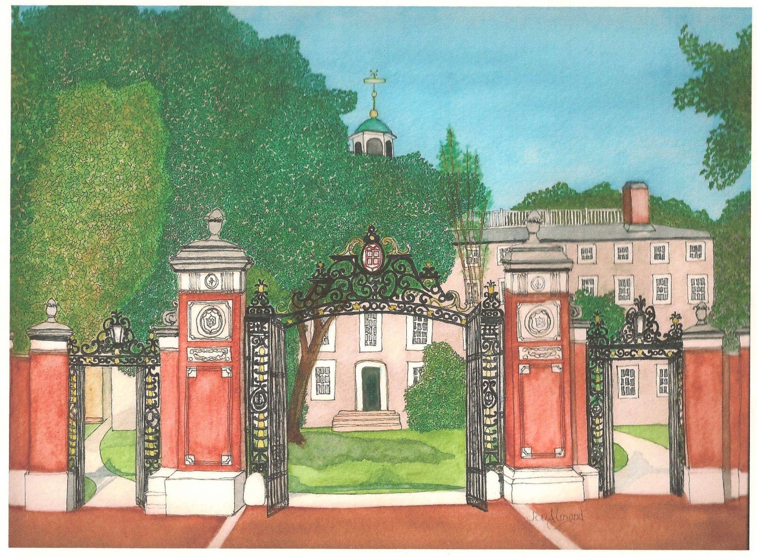 Van Wickle Gates at Brown University Etsy