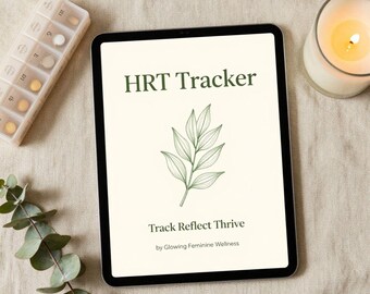 HRT Tracker Printable PDF | Hormone Replacement Therapy Planner | Menopause Symptom & Medication Log | Estrogen Tracker
