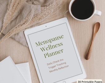 Menopause Wellness Planner | 30 Printable Pages | Symptom Tracker | Daily Wellness Check-In | Instant PDF Download