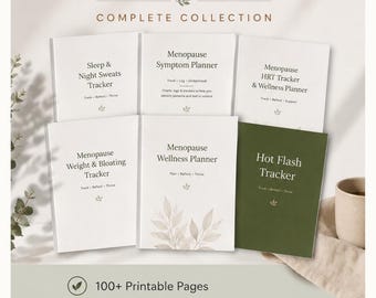 Menopause Wellness Bundle | HRT, Symptom, Weight, Sleep Trackers (Digital Download)
