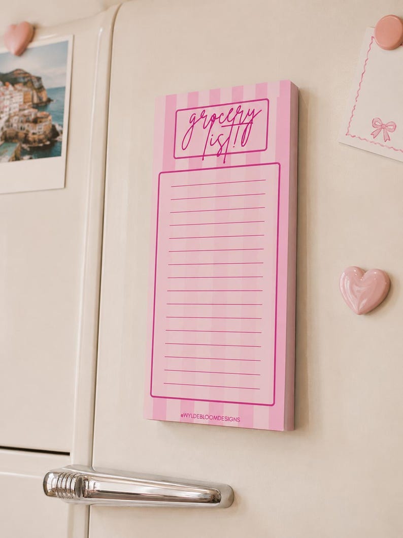 Pink Blue Notepad Bundle | Weekly Planner, Grocery List, To-do Pad Set ...