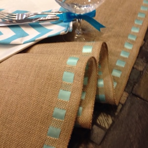 Burlap Ribbon Table Runner - Premium Burlap - 12" wide by 60" long Natural Burlap - Holiday - Wedding or Party -  burlap runners