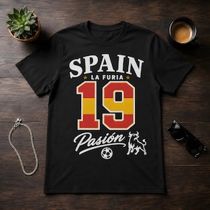 Spain Soccer 19 Png, Spanish Flag Bull Design, La Furia Pasion Sublimation, Digital Download Shirt