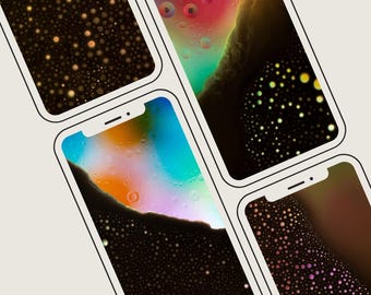 5er-Pack – Abstrakte iPhone-Hintergrundbilder mit Milchstraßenmotiv