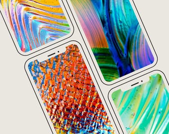 5 Pk - Textured Abstract iPhone Wallpapers - Variety Pack 4