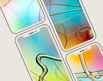 5er-Pack – Bunte lineare iPhone-Hintergrundbilder
