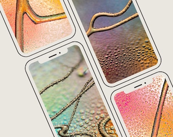 5er-Pack – Lineare, blasenartige iPhone-Hintergrundbilder