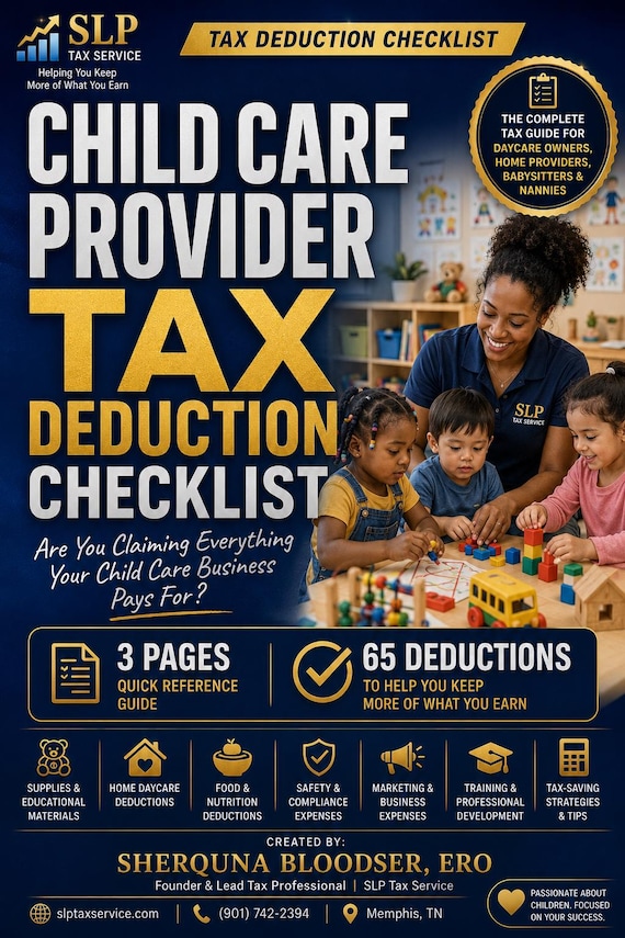 Childcare Provider Tax Deductions Checklist | Daycare Owner Write-Offs | Home Daycare Tax Guide 2025