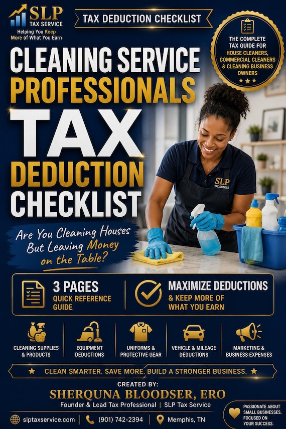 Cleaning Service Tax Deductions Checklist | Janitorial Business Write-Offs | Self-Employed Cleaner Taxes