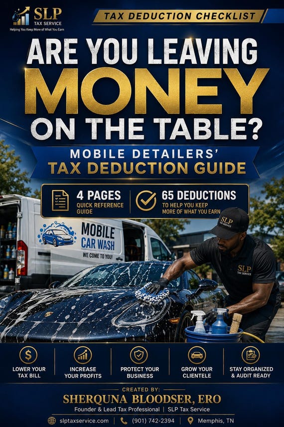 Mobile Car Wash Tax Deductions Checklist | Auto Detailing Write-Offs | Self-Employed Tax Guide