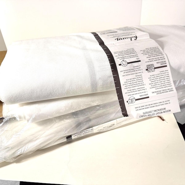 Fusible Interfacing From Joann Fabric Store. Medium Weight White New.