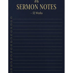 Notas para sermones durante 52 semanas — Material imprimible para tomar notas en la iglesia (cristiano)