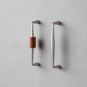 Minimalist Brushed Silver Cupboard Pull, Shoe Wine Cabinet Handle