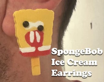 SpongeBob Ice Cream Earrings