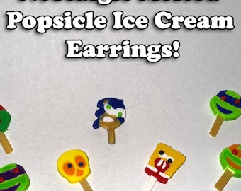 Nostalgic Melted Ice Cream Popsicle Earrings