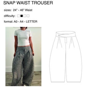 Snap Waist Barrel  Pant