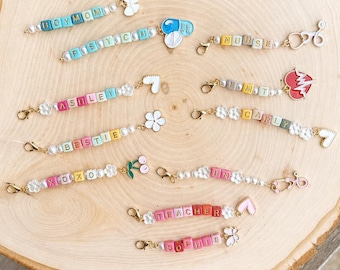 Personalized Badge Charm | Custom Name Badge Reel Charm | Nurse Badge Accessory | Mom gift | RN Gift | Healthcare Worker Gift | Badge Buddy