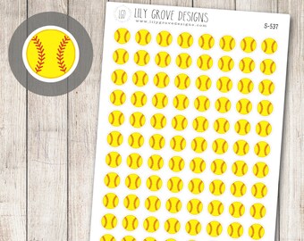S-537 - Softball Planner Stickers – Sports Season, Travel Ball, Game Reminders