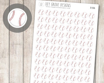 S-536 - Baseball Planner Stickers – Sports Season Reminders, Travel Ball Planner Essentials