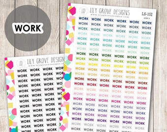 LS-102 - Work Script Planner Stickers, Functional